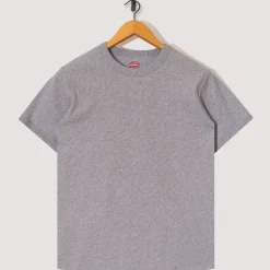 Heavyweight Rib Crew S/S - Heather Grey