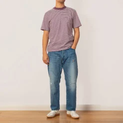 Heritage Striped Tee - Indiano/Milk