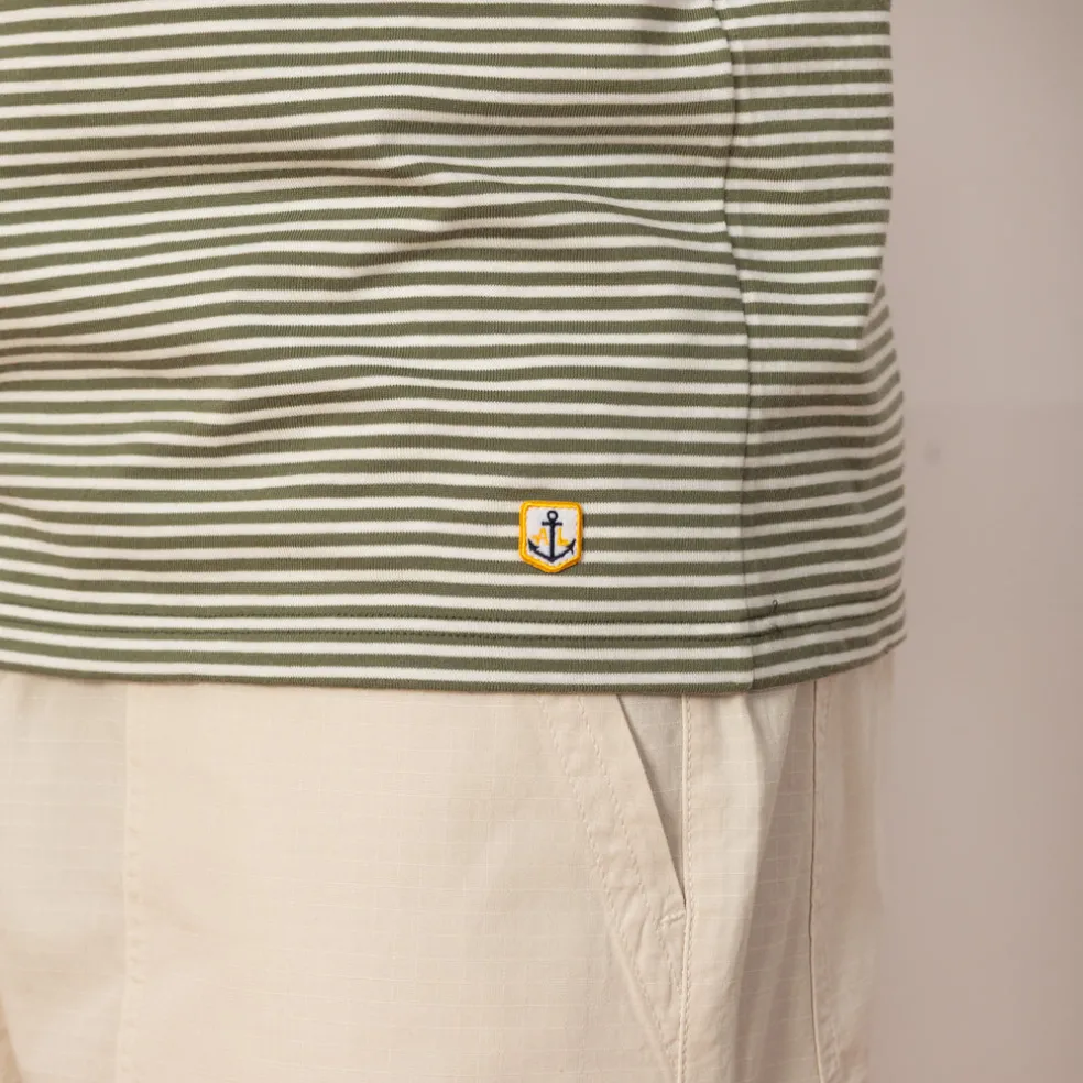 Heritage Striped Tee - Orto/Milk