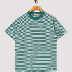 Heritage Striped T-Shirt - Deep Jungle/Milk