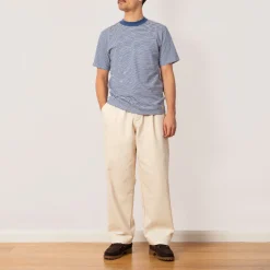 Heritage Striped T-Shirt - Obscure/Milk