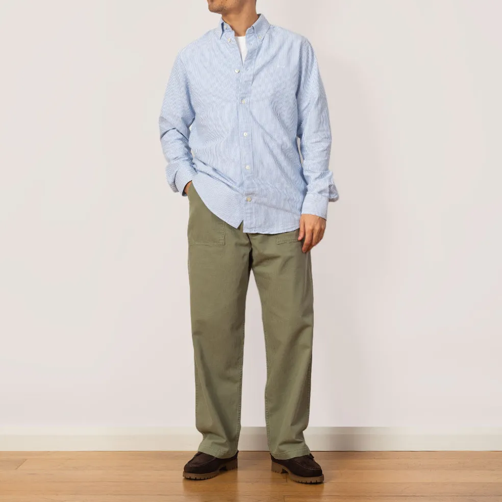 Herringbone Fatigue Pants - Green