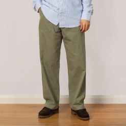 Herringbone Fatigue Pants - Green