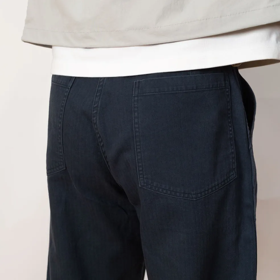 Herringbone Fatigue Pants - Navy