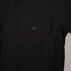 Herringbone Overshirt - Black