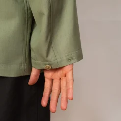 Herringbone Overshirt - Olive