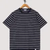Holger Organic Sailor Stripe Pocket Tee - Dark Navy