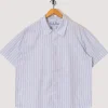 Holiday Shirt - Light Blue Banker Stripe