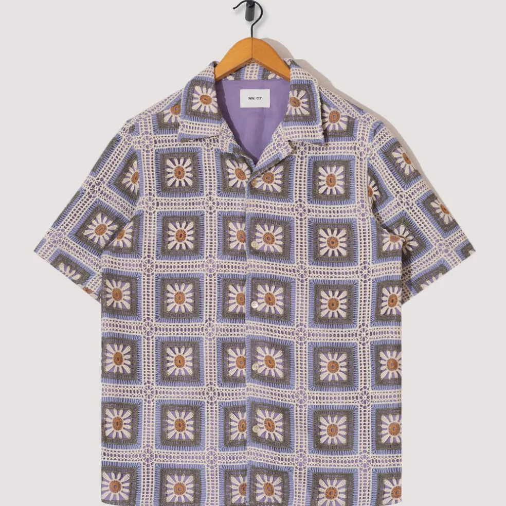 Julio Crochet Shirt 5391 - Violet