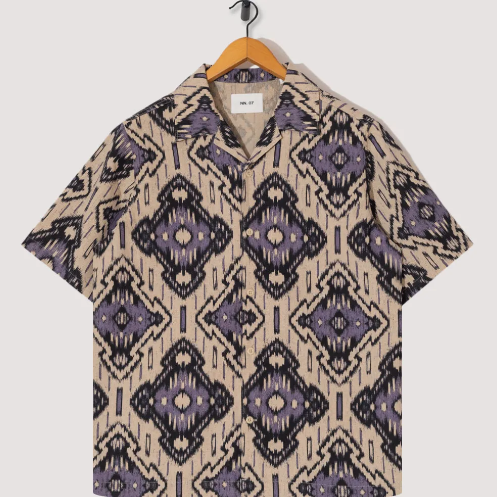 Julio Shirt 5396 - Violet Ikat