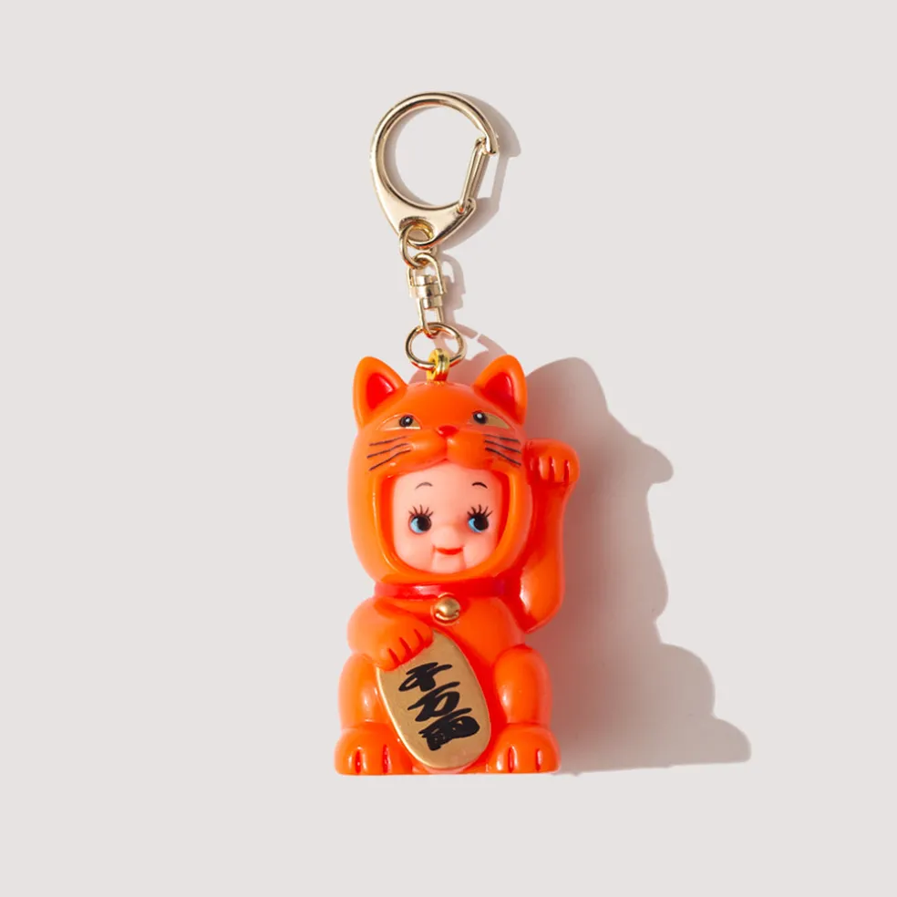 Kewpie Doll Keychain - Orange