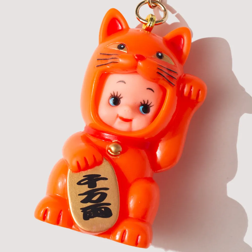 Kewpie Doll Keychain - Orange