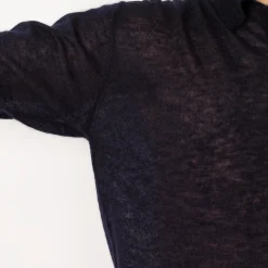 Kid Mohair Knit Polo - Navy