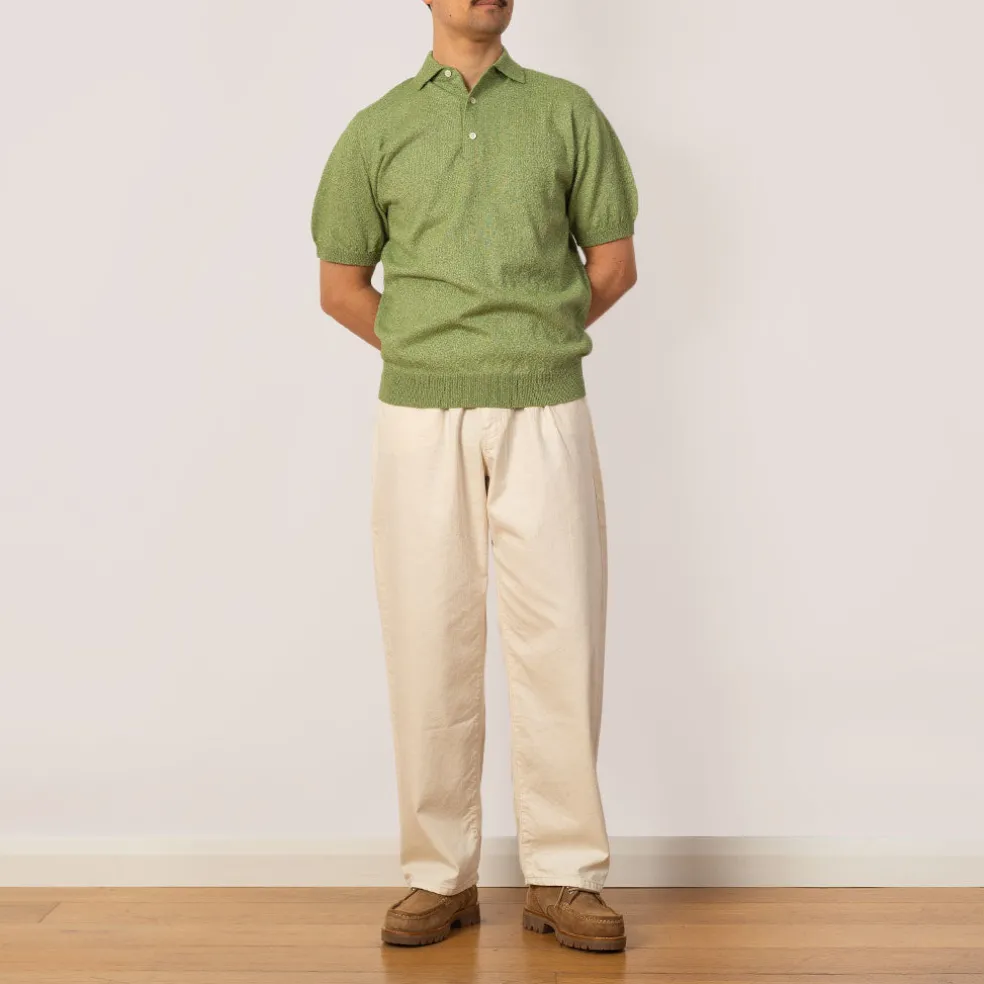 Knit Boucle Polo - Olive