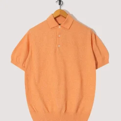 Knit Boucle Polo - Orange