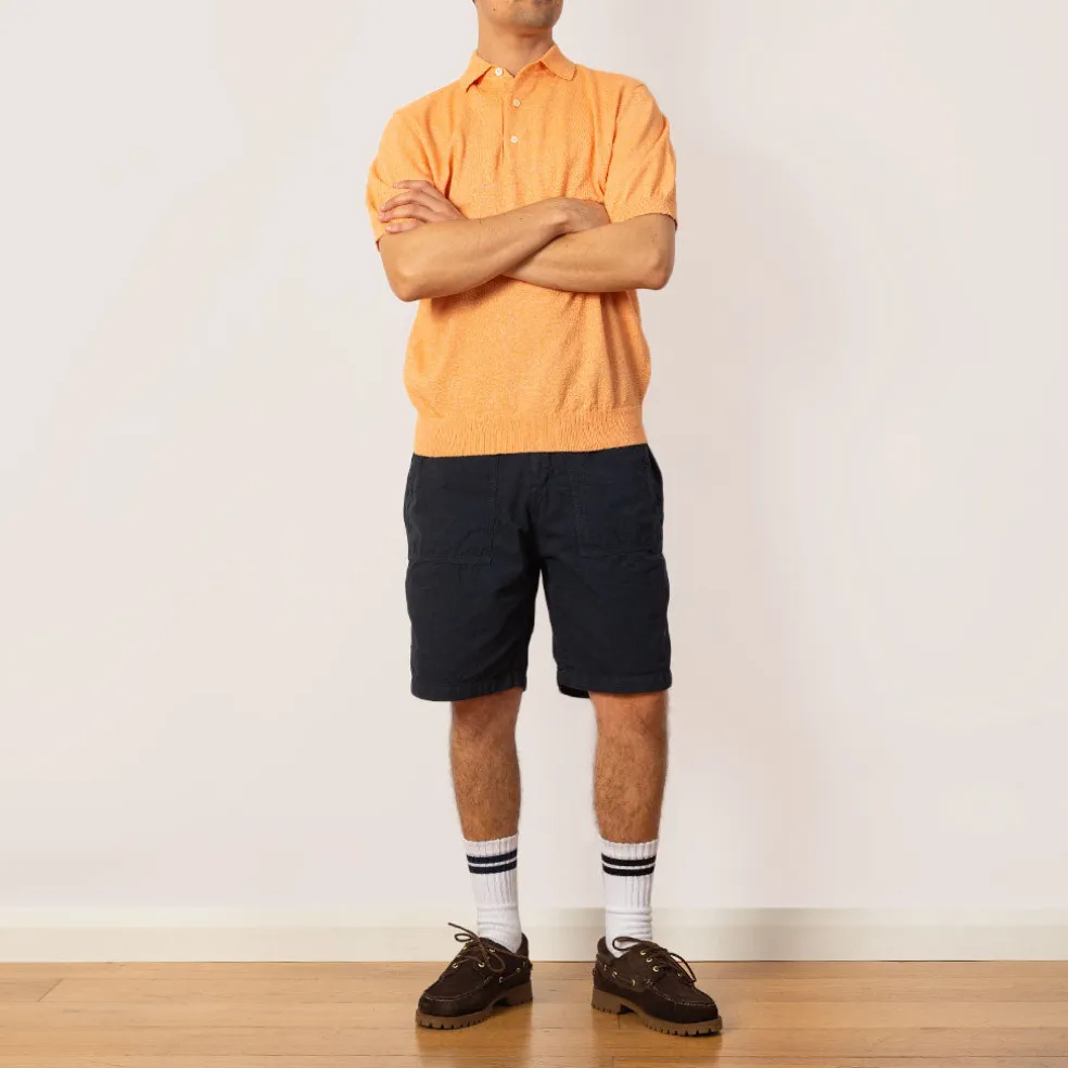 Knit Boucle Polo - Orange
