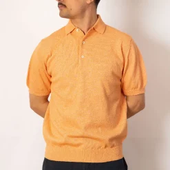 Knit Boucle Polo - Orange