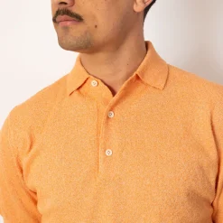 Knit Boucle Polo - Orange