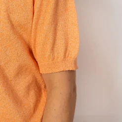 Knit Boucle Polo - Orange