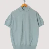 Knit Boucle Polo - Sax