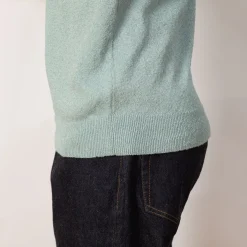 Knit Boucle Polo - Sax