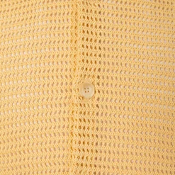 Knit Half Sleeve Shirt - White Yellow