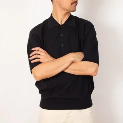 Knit Polo - Dark Navy