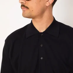 Knit Polo - Dark Navy