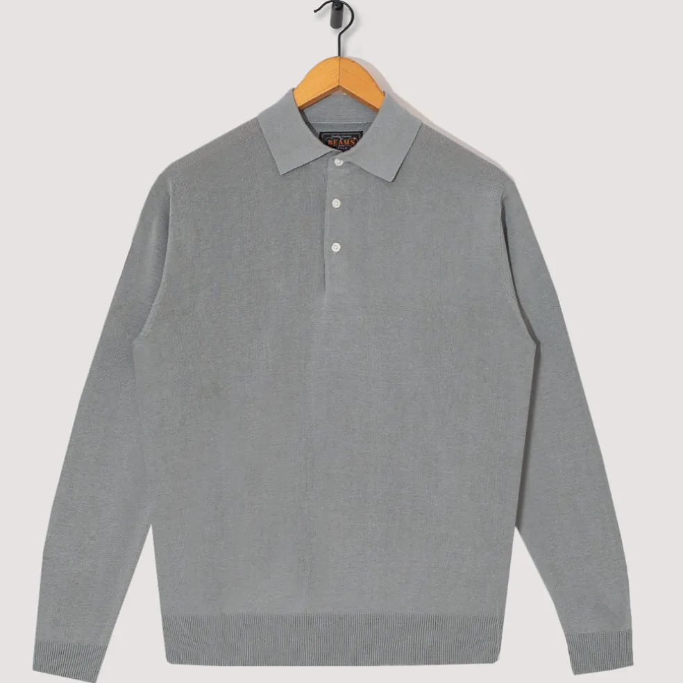 Knit Polo 12G - Ice Blue