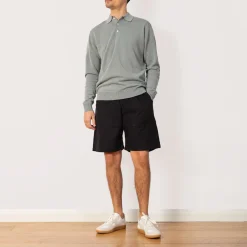 Knit Polo 12G - Ice Blue