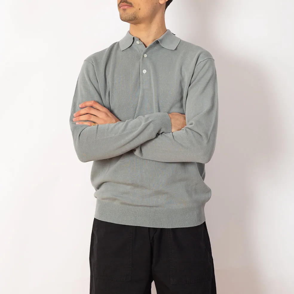 Knit Polo 12G - Ice Blue