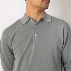 Knit Polo 12G - Ice Blue