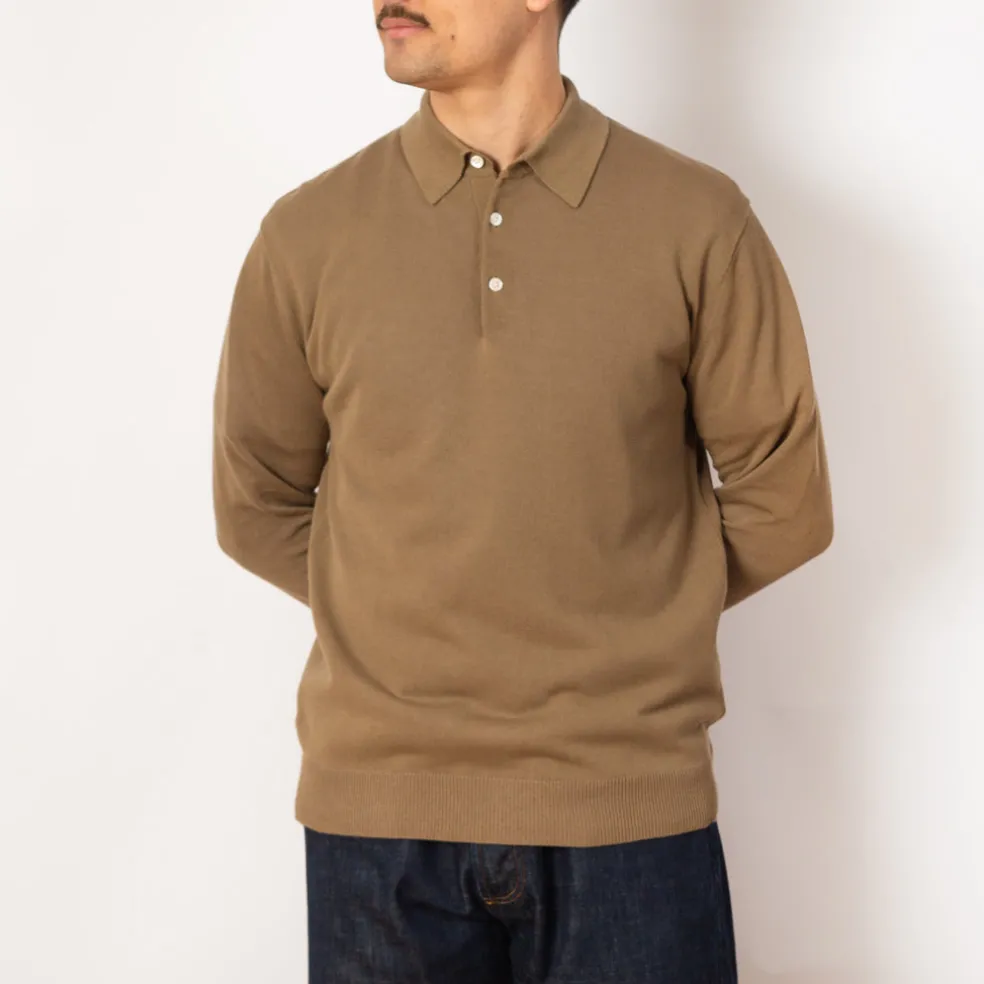 Knit Polo 12G - Mocha