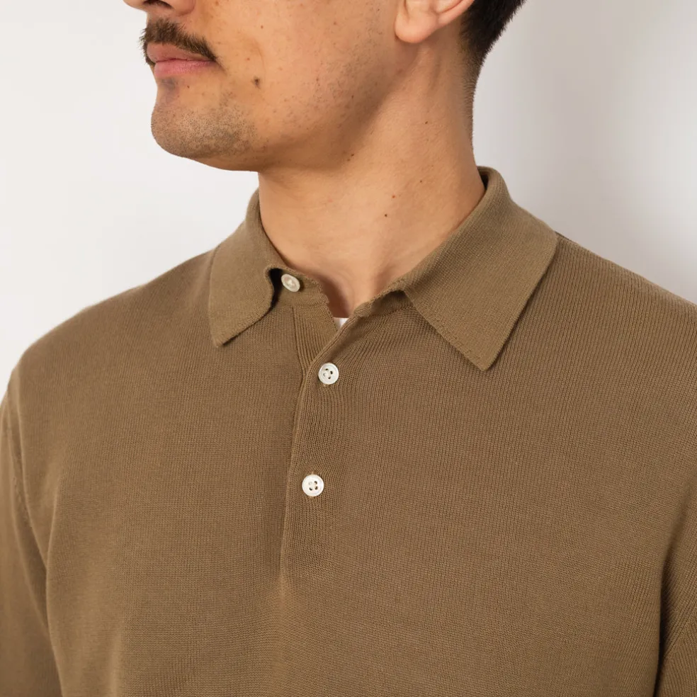 Knit Polo 12G - Mocha