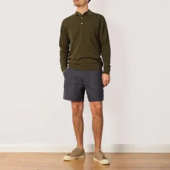 Knit Polo 12G - Olive