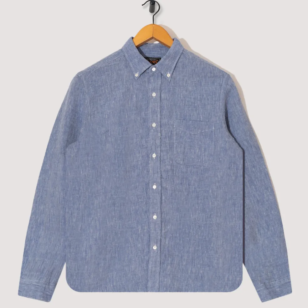 Linen Chambray Shirt - Blue