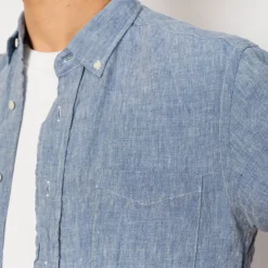 Linen Chambray Shirt - Blue