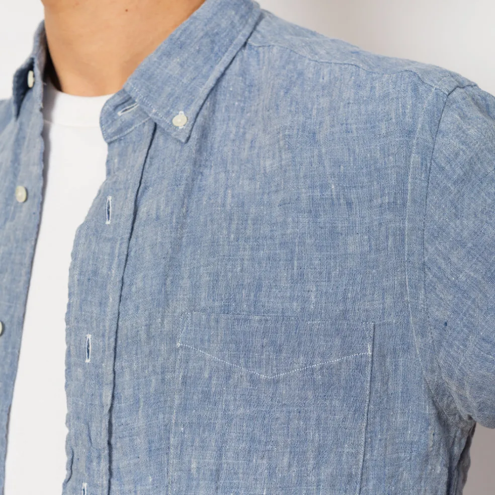Linen Chambray Shirt - Blue