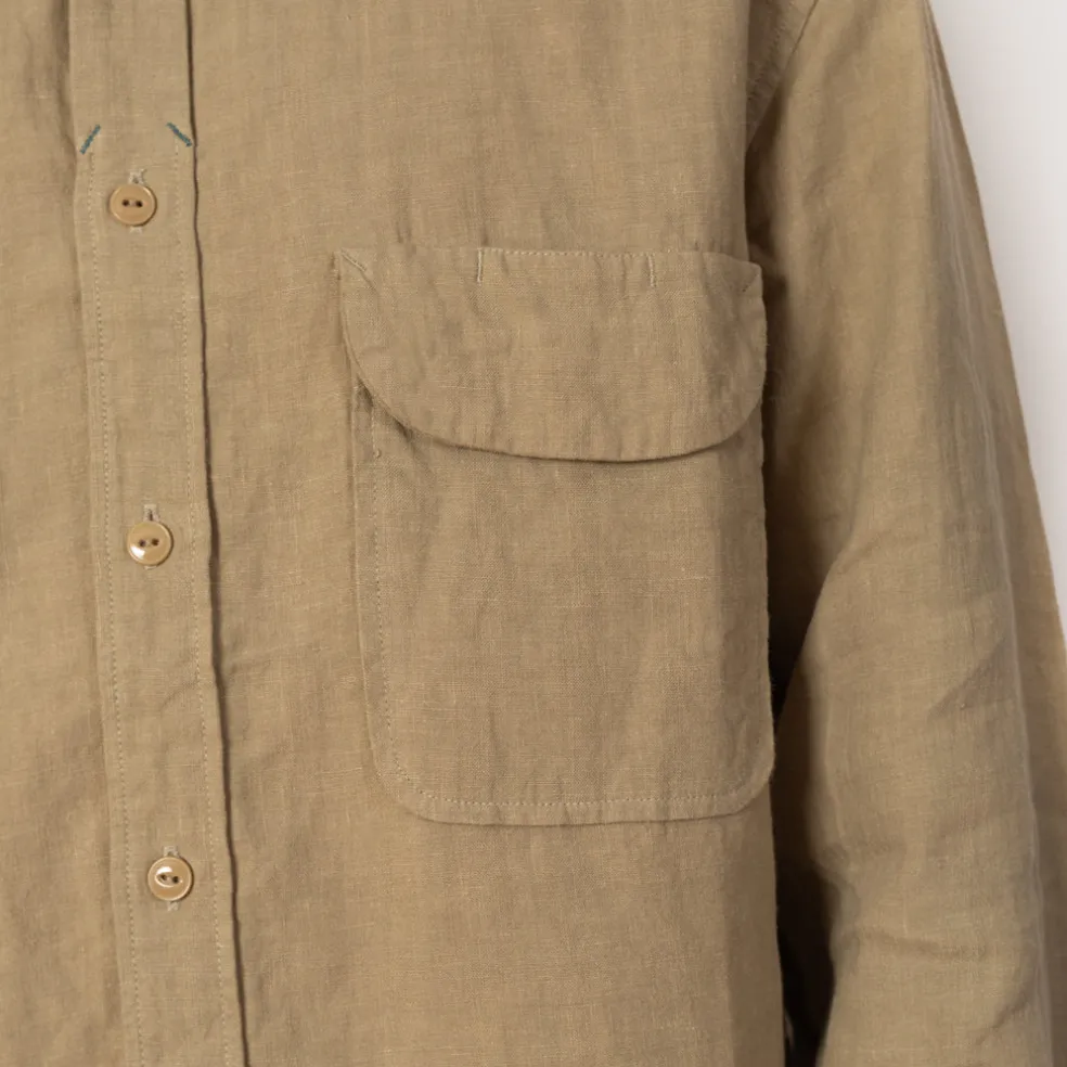 Linen Clip Shirt - Beige