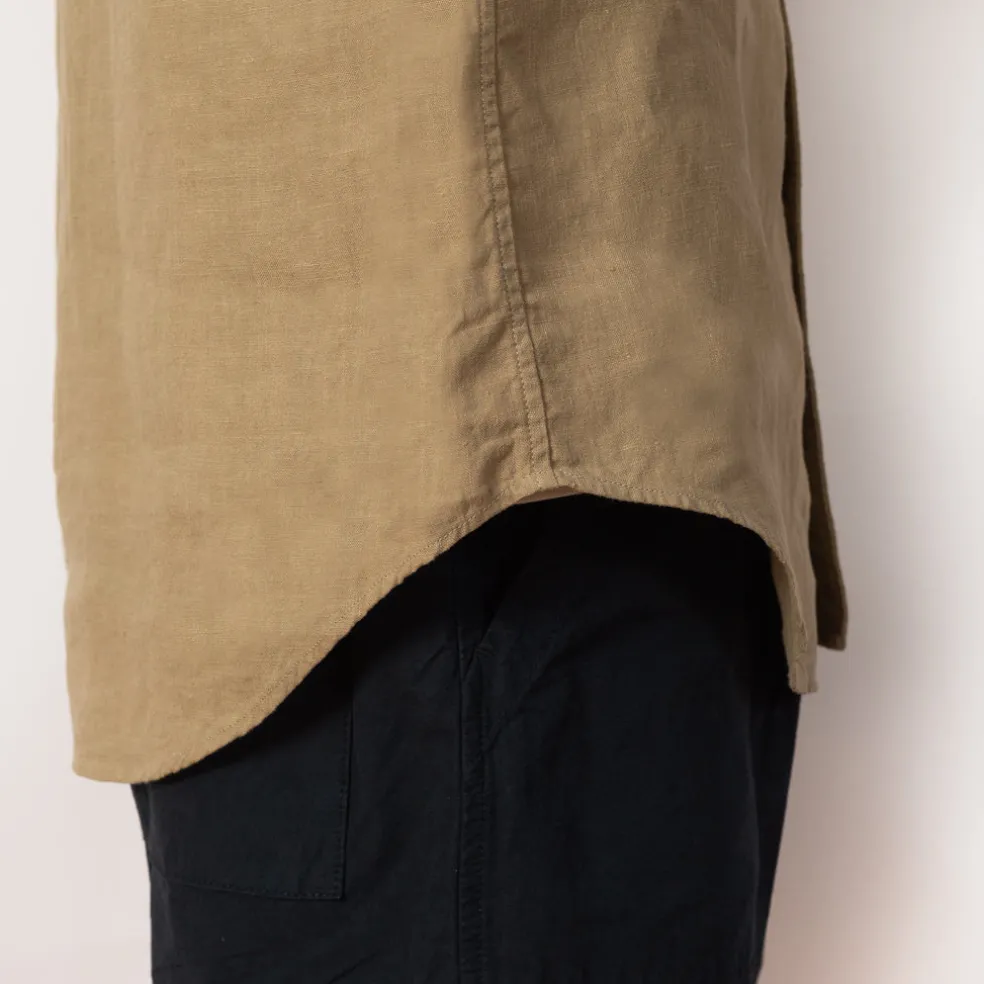 Linen Clip Shirt - Beige