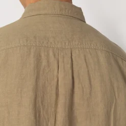 Linen Clip Shirt - Beige