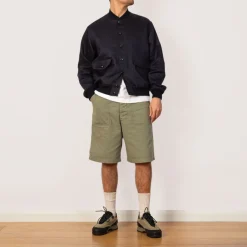 Linen Flight Jacket - Navy