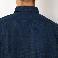 Linen Work Shirt - Indigo Check
