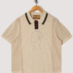 Logo Head Pointelle Polo - Natural