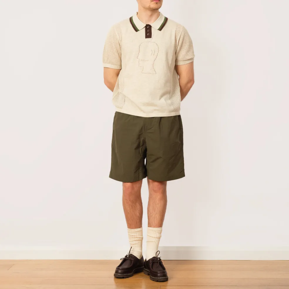 Logo Head Pointelle Polo - Natural