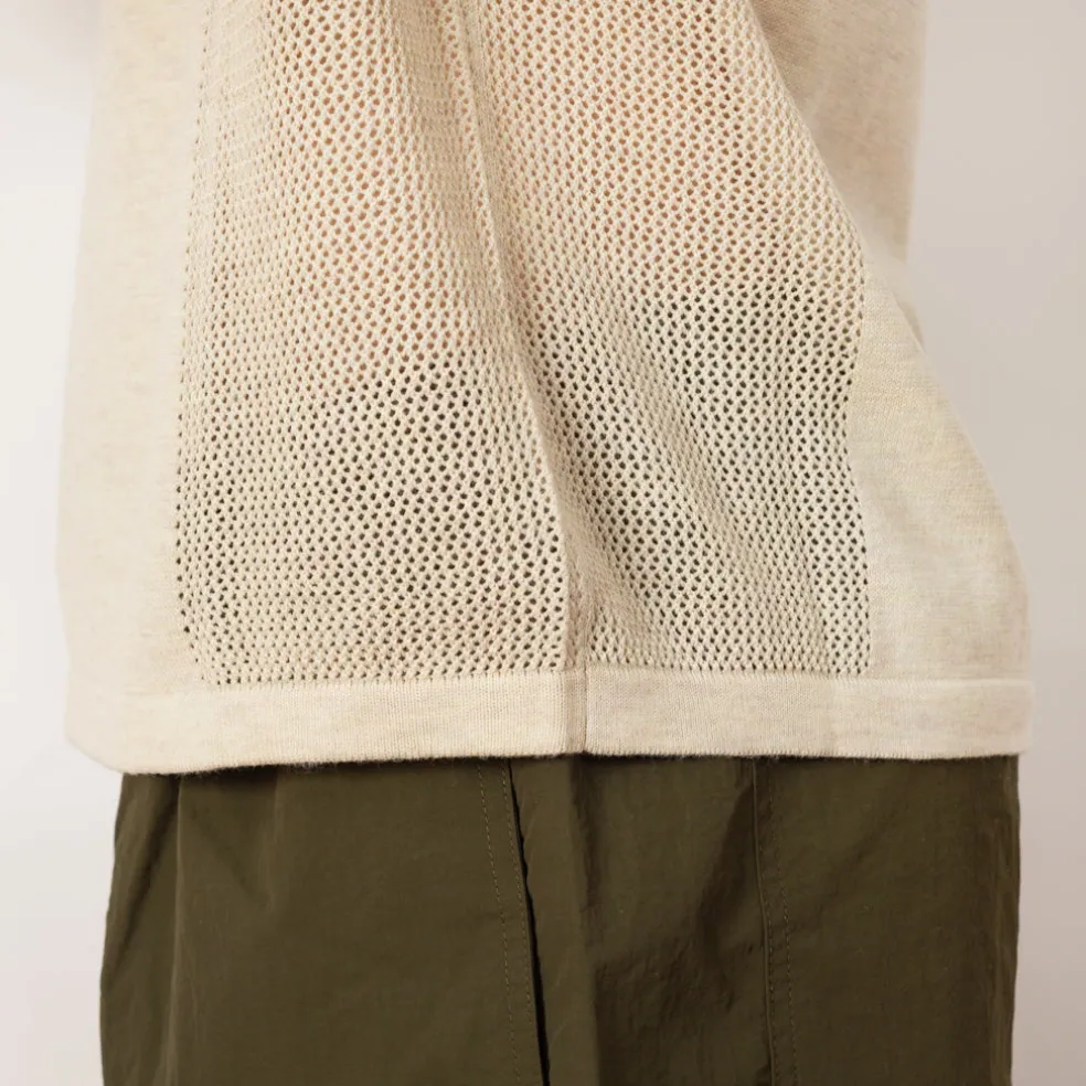 Logo Head Pointelle Polo - Natural
