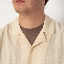 Loose Weave Check Shirt - Ecru