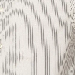 Mads Poplin Stripe S/S Shirt - Ecru
