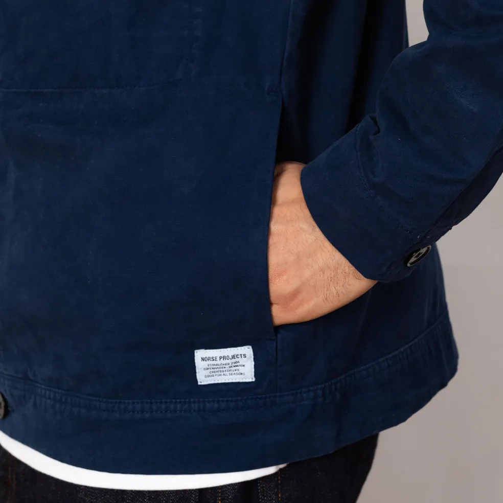 Marcus Canvas Overshirt - Workwear Blue