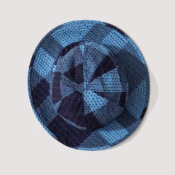 MIL Hat Sashiko Plaid - Indigo